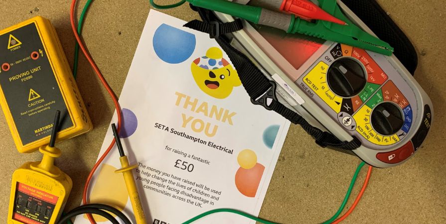 SETA News Children in Need 2023 certificate